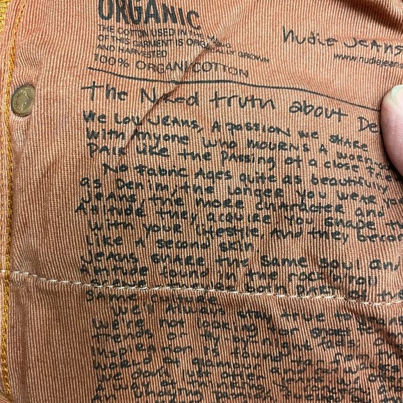 NUDIE JEANS  W29 X L32  HIGH KAI ELECTRIC RED - Picture 8 of 10